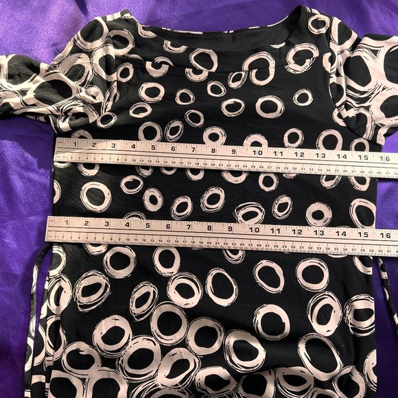 📌Beautiful Work to Weekend Bubble Design Shift Dress with 3/4 Sleeves - Picture 7 of 11